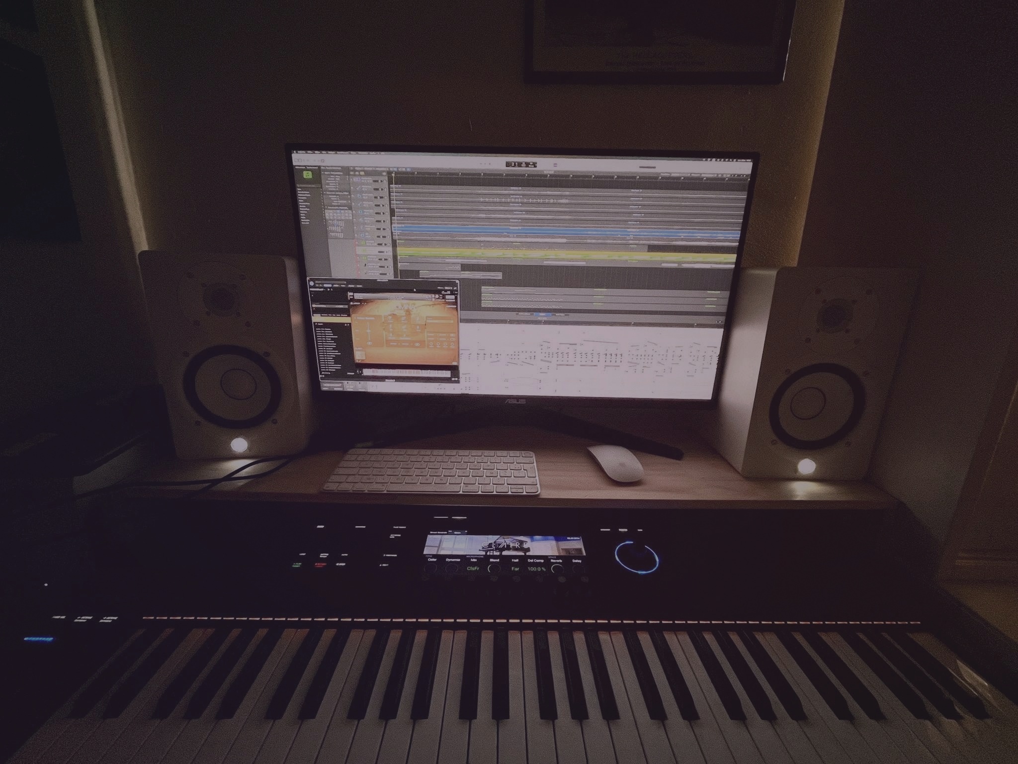 First monitoring setup, Yamaha HS5